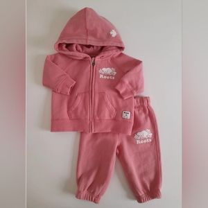 Baby Girl Roots Jogger Set 3-6 Months
